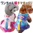 画像1: ペットウェア カラフル 蝶柄 チマチョゴリ DOG 韓国風ドレス ハンボク 伝統服【宅配便・ネコポス対応】 (1)