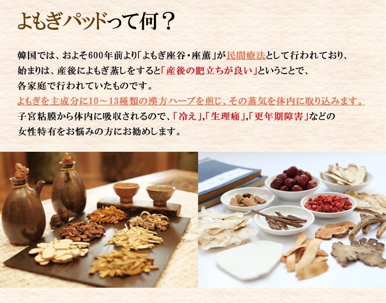オーガニックよもぎ蒸しパッド「ダナミ」